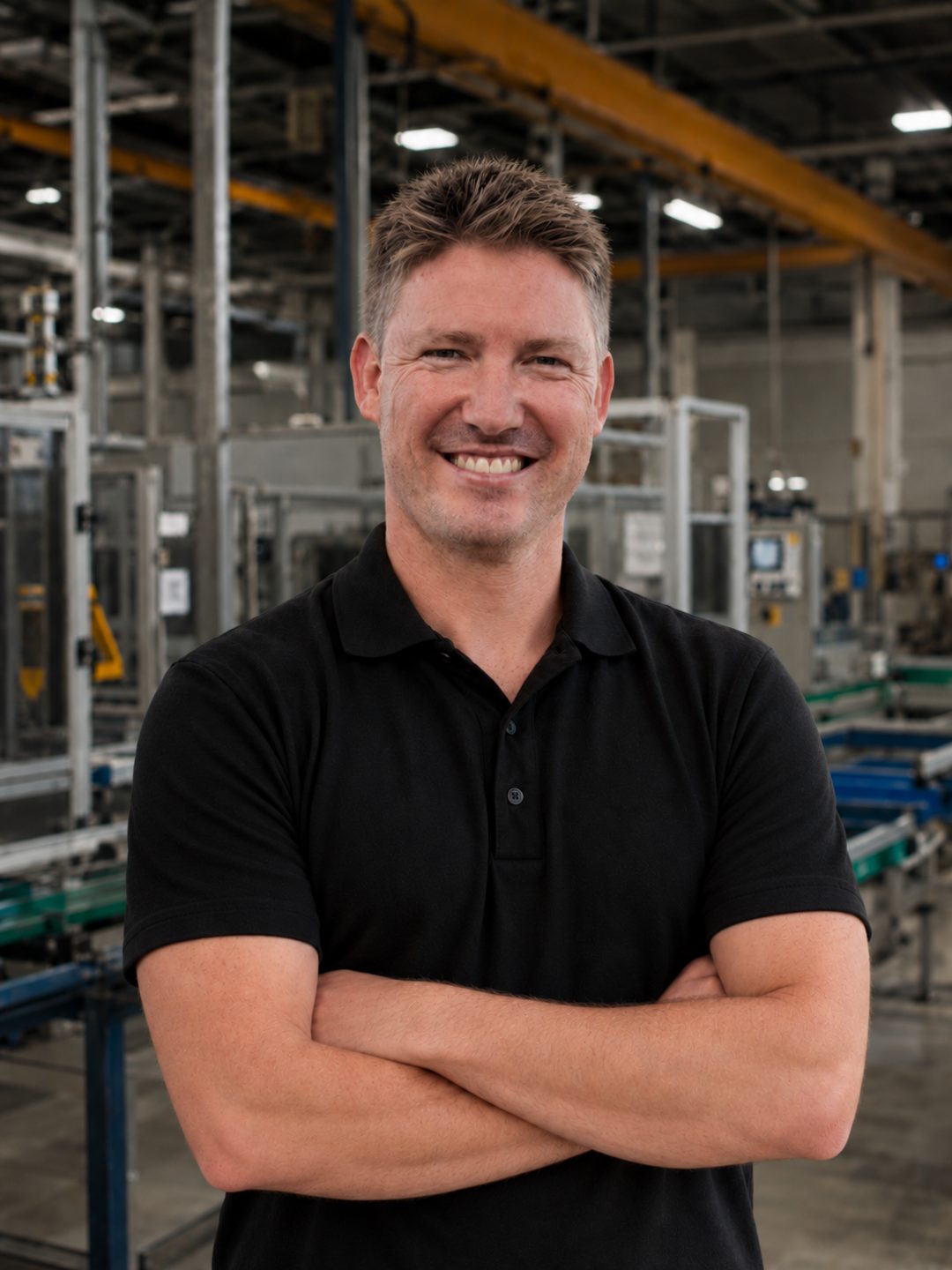 Justin Foster, photographed on the Lincor Holdings manufacturing floor