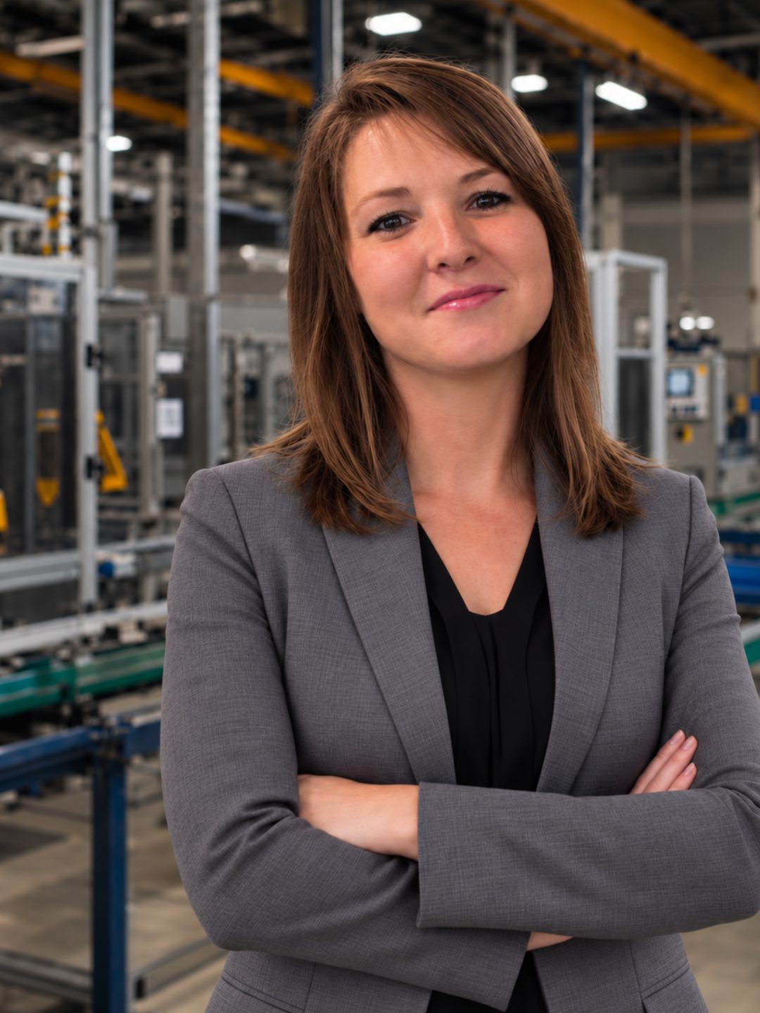 Kelly Gloss, photographed on the Lincor Holdings manufacturing floor